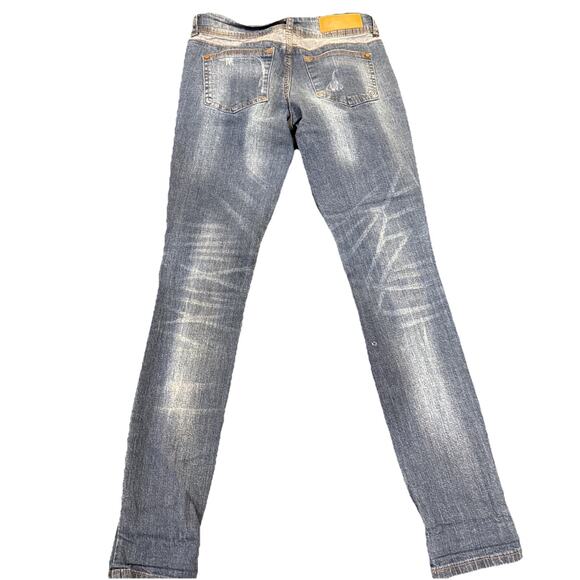 Indigo Rein Women's Skinny Jeans Denim Stretch Distressed Blue Med Wash Size 1 - Picture 14 of 16